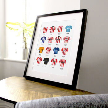Brentford Classic Retro Football Kits Team Print, 2 of 4