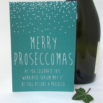 Prosecco Friend Christmas Card 'Proseccomas', 2 of 4