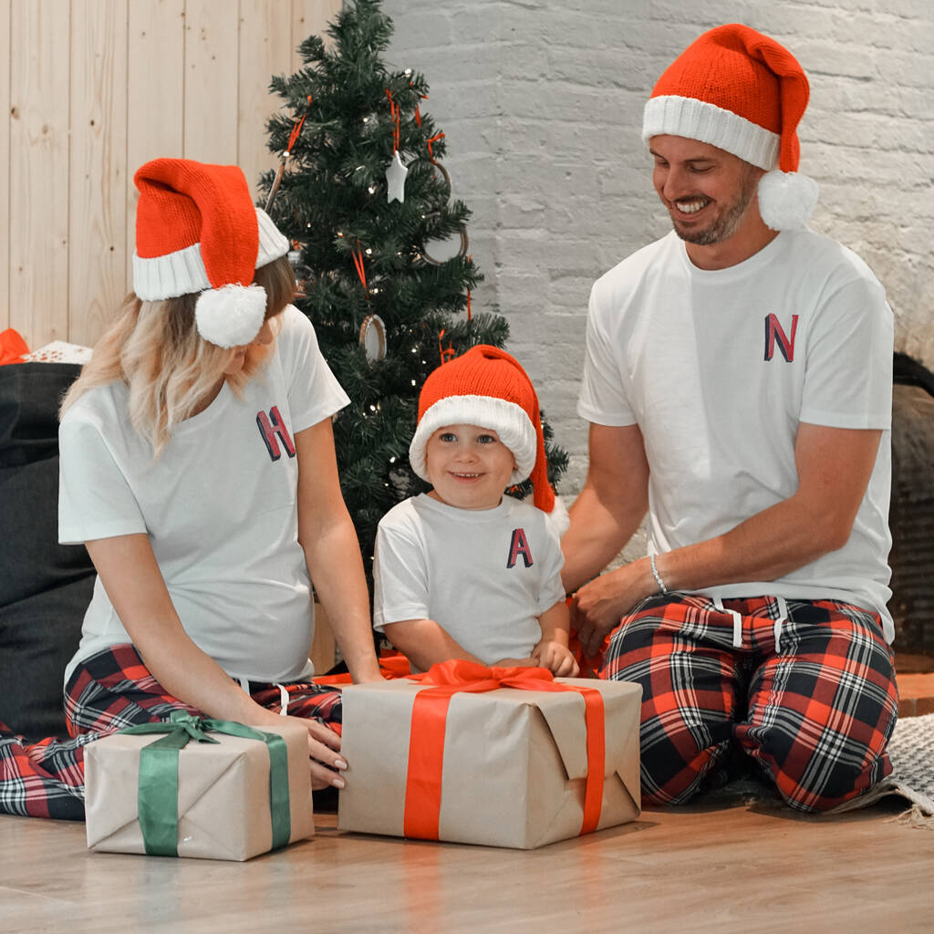 Personalised Festive Initial Christmas Pyjamas, 1 of 3