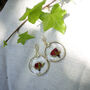 Red Rose 24ct Gold Plated Quartz Earrings, thumbnail 5 of 5