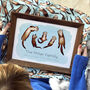 Personalised Family Portrait Otters Print, thumbnail 2 of 9