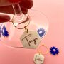 Honeycomb Wedding Favour Glass Charms Personalised, thumbnail 1 of 3