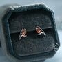 Bullfinch Sterling Silver Stud Earrings, thumbnail 3 of 11