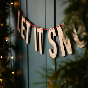 Personalised Wooden Christmas Garland, 2 of 3