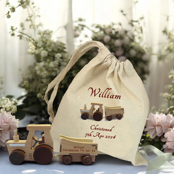 Page Boy Gift Personalised Tractor And Gift Bag, 4 of 8
