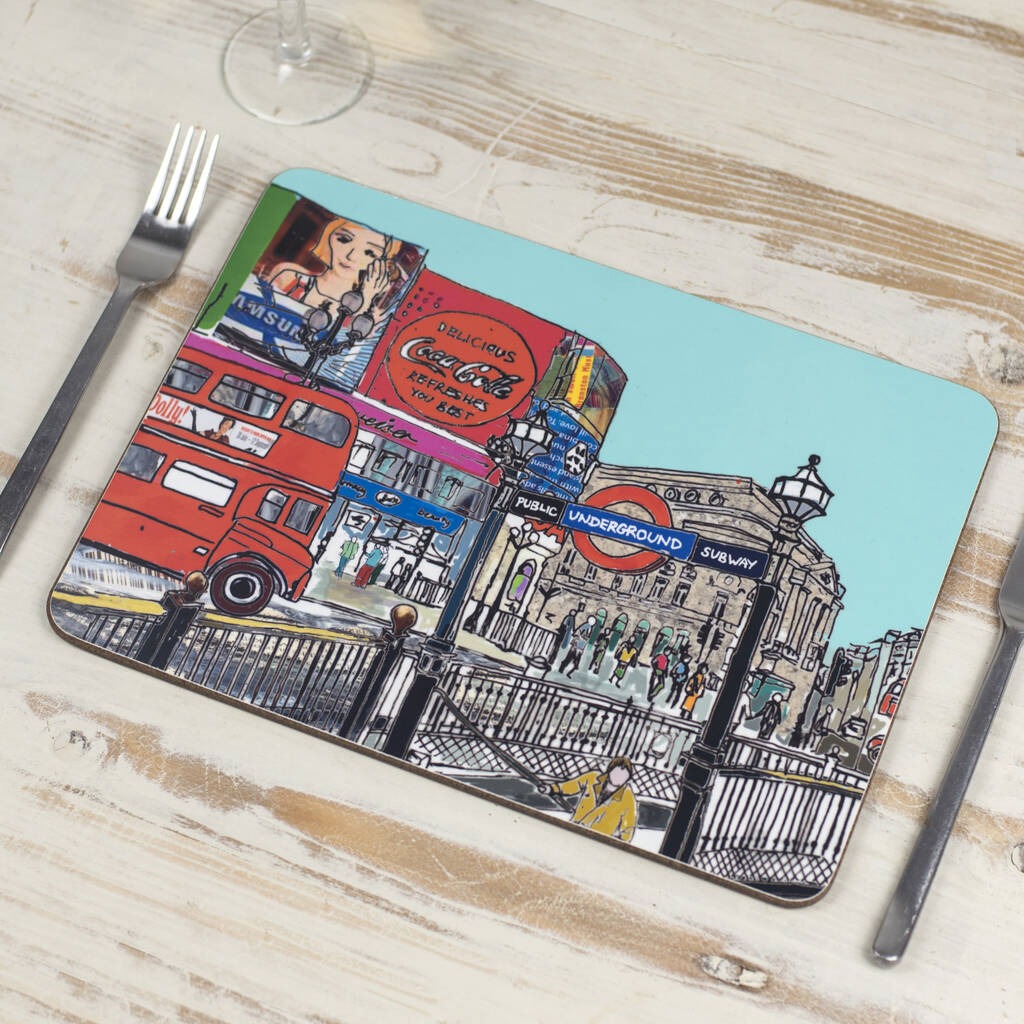 Set Of Four London Placemats By Emmeline Simpson