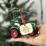 Personalised Tractor With Tree Bauble, thumbnail 2 of 3