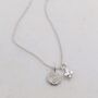 The Celestial Duo Necklace., Silver, thumbnail 6 of 7