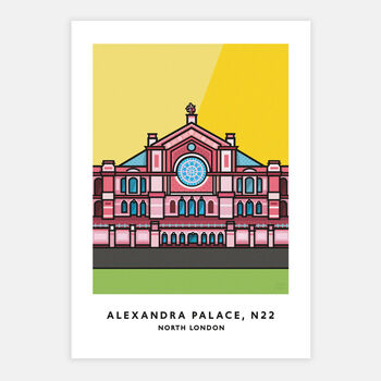 Alexandra Palace Colourful Illustration Print, 4 of 5