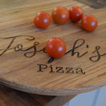 Name Wooden Pizza Board Serving Paddle, 5 of 10
