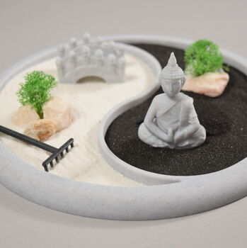 Yin And Yang Japanese Zen Garden Full Kit With Decor Meditation, 5 of 11