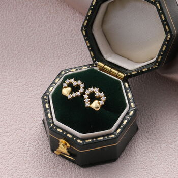 Gift Bag Sterling Silver 50th Hearts Earrings, 5 of 8