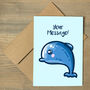 Personalised Dolphin Cute Greeting Card, thumbnail 2 of 2