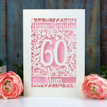 Personalised Papercut Flower Birthday Card, 2 of 6