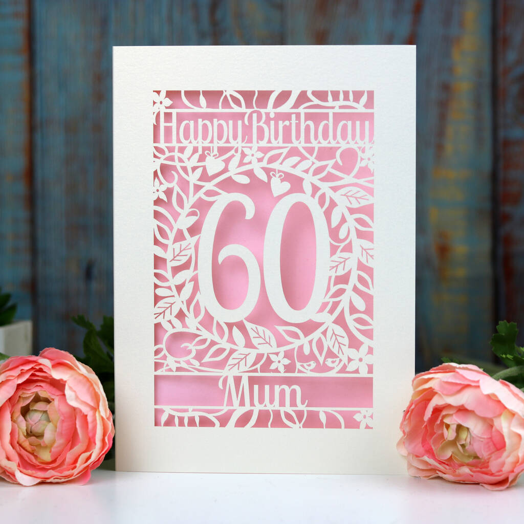 Personalised Papercut Flower Birthday Card, 1 of 5