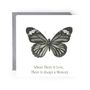 Butterfly Memory Sympathy Greeting Card, thumbnail 2 of 6