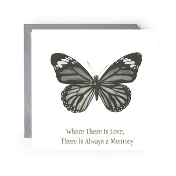 Butterfly Memory Sympathy Greeting Card, 2 of 6