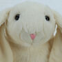 Cream Bunny Hand Puppet With Matching Mini Toy, thumbnail 5 of 5