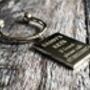 Silver Rectangle Personalised Two Ball Keyring, thumbnail 3 of 6