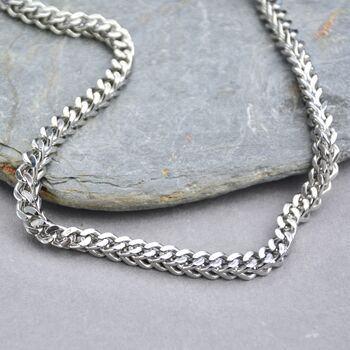 Men's Wheat Link Stainless Steel Chain, 4 of 8