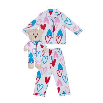 Camilla Girls Pyjama Set With Matching Teddy Bear, 5 of 6