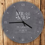 Personalised Mr And Mrs Slate Clock, thumbnail 3 of 3