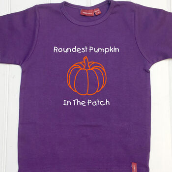 Personalised Pumpkin Child's Halloween T Shirt, 3 of 10