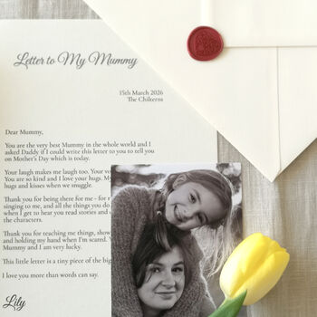 A Letter To My Mummy Personalised Keepsake From A Child, 6 of 6