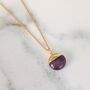 The Orb Ruby July Birthstone Necklace, Gold, thumbnail 5 of 7