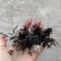 Black Flower Hair Comb Gothic Wedding, thumbnail 5 of 7