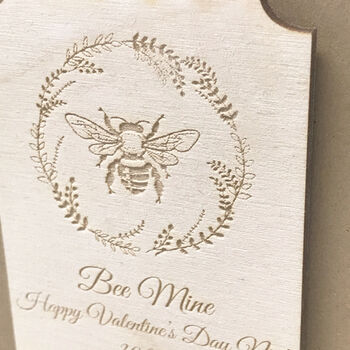 Personalised Bee Mine Keepsake Valentines Card, 3 of 9
