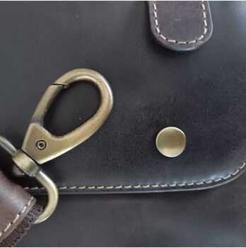 Carlton Full Leather Backpack / Messenger Bag, 9 of 12