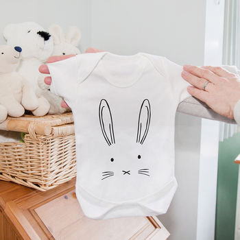 New Baby Bunny Face Romper, 6 of 7