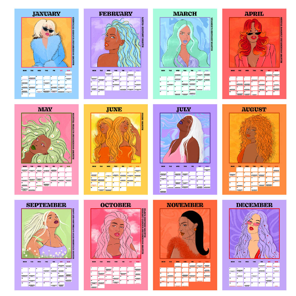 A3 Feminist Calendar 2023 By Laura Frances Heitzman