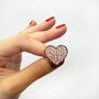 Happy Mothers Day Heart Pin Badge, thumbnail 4 of 9