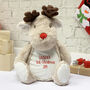 First Christmas Reindeer Soft Toy And Pyjama Case, thumbnail 3 of 3