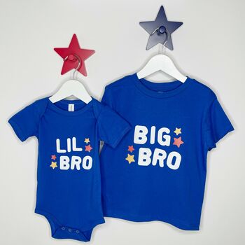 Big Bro Lil Bro Stars T Shirt Set, 2 of 2
