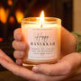 Personalised Happy Hanukkah Scented Candle, thumbnail 1 of 9