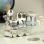 Personalised Engraved Silver Train Money Box, thumbnail 2 of 4