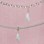 Sterling Silver Crystal Angel Wing Charm, thumbnail 2 of 7