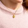 Organic Gold Plated Nugget Heart Pendant, thumbnail 3 of 9