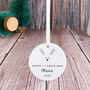 Personalised Happy First Christmas Ceramic Ornament Gift, thumbnail 6 of 7