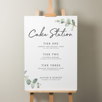 Greenery Wedding Freshen Up Sign 'Aisyah', 3 of 9