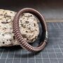 Woven Leather And Stainless Steel Bracelet For Men, thumbnail 5 of 9