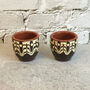 Stoneware Egg Cups Set In Brown Colour, thumbnail 4 of 5