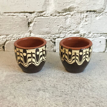 Stoneware Egg Cups Set In Brown Colour, 4 of 5