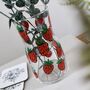 Strawberry Hand Painted Small Glass Vase, thumbnail 1 of 7