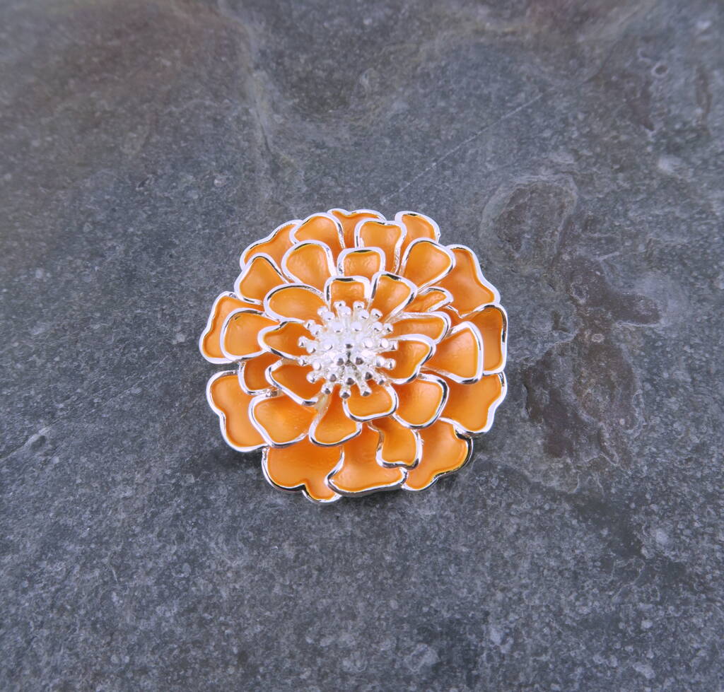 Marigold Flower Brooch, 1 of 4