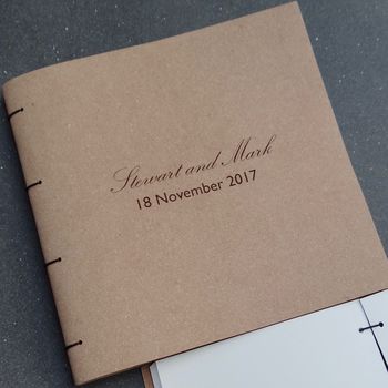 Refillable Leather Guest Book, 7 of 12