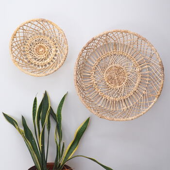 Wicker Wall Basket Two Sizes, 2 of 4